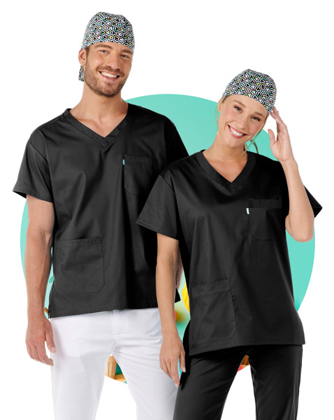 Couple dentiste en tenues medicale climax by Belissa avec bandana graphic